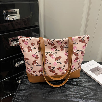 Playful Printed Canvas Tote Bag Acalora