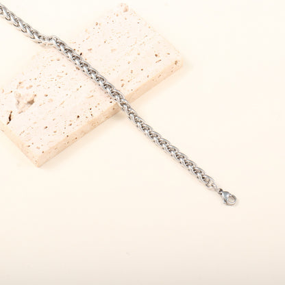 Handmade Textured Chain Bracelet Acalora