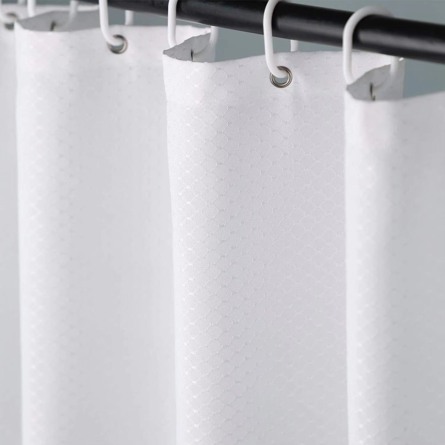Textured Waterproof Shower Curtain