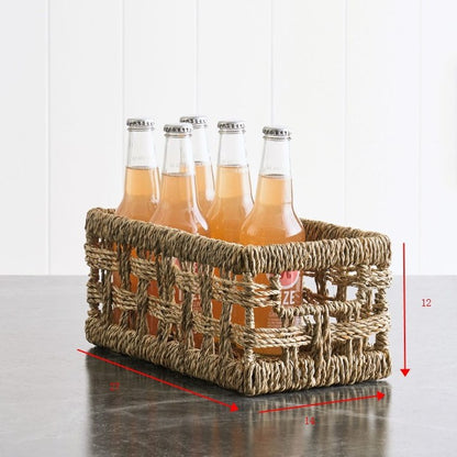 Rustic Woven Storage Basket Acalora