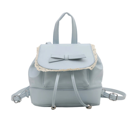 Cute Lace-Trimmed Mini Backpack Acalora