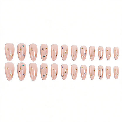 Nail art set with sparkling star and crystal decorations Acalora