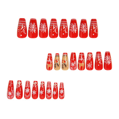 Festive Holiday Themed Press-On Nail Art Acalora