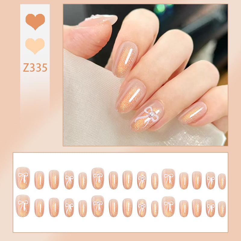 Glamorous artificial nail tips with glitter accents Acalora