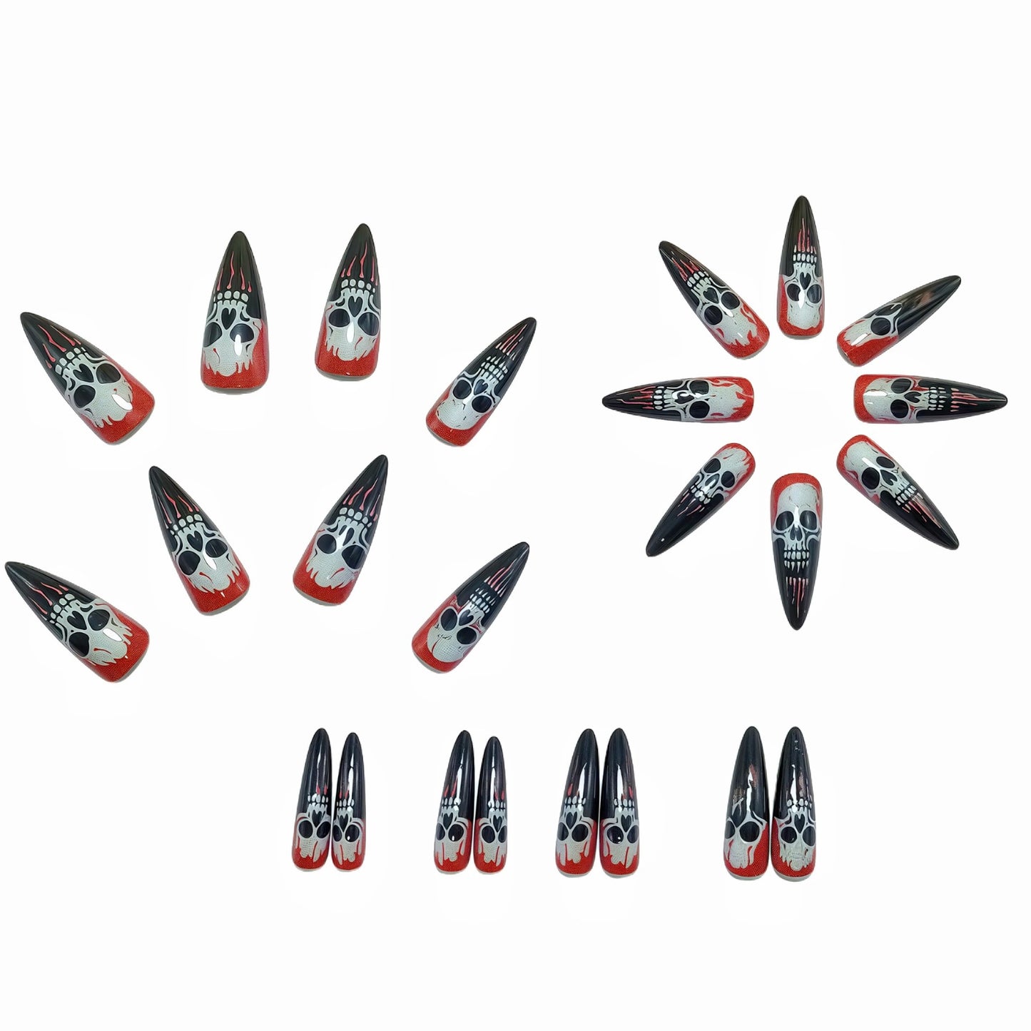 Halloween themed artificial nails Acalora