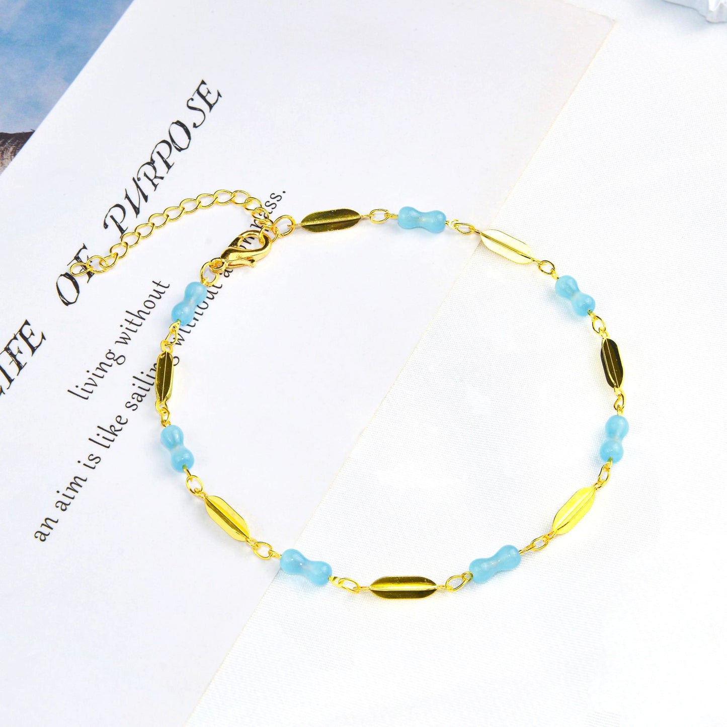 Elegant Gemstone Anklet Acalora