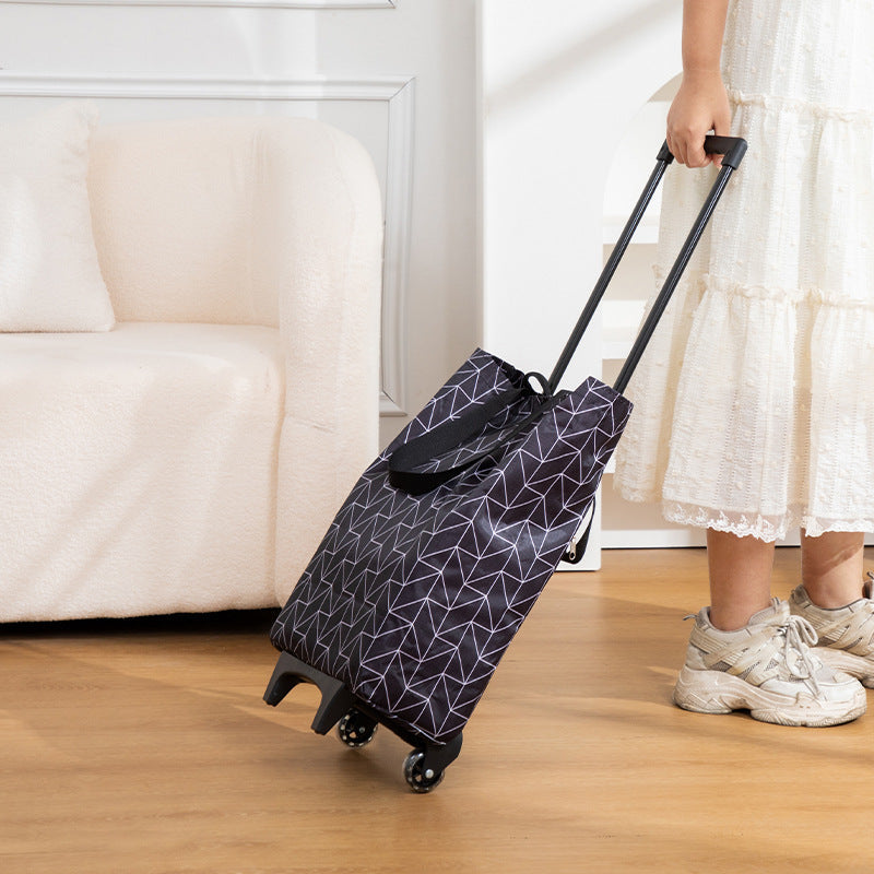 Practical Rolling Bag with Floral Design Bowlift