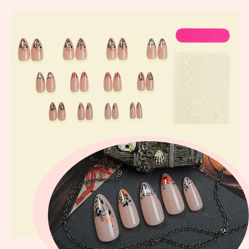 Artistic Themed Press-On Nail Design Acalora