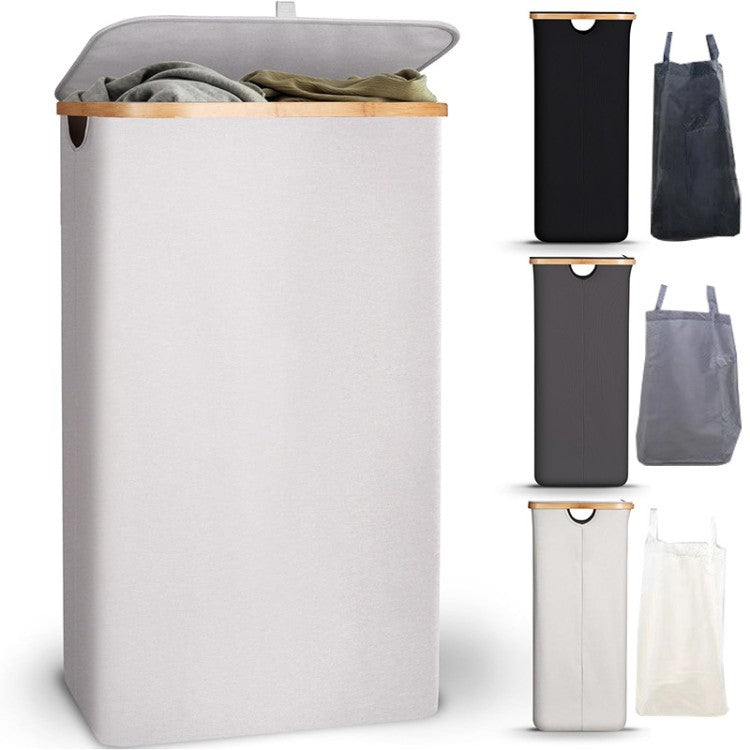 High-quality laundry container with modern lid and removable inner bag Acalora