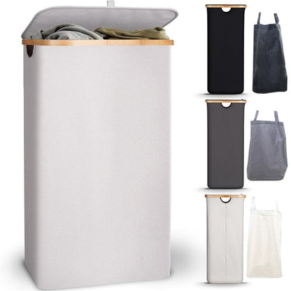 High-quality laundry container with modern lid and removable inner bag Acalora