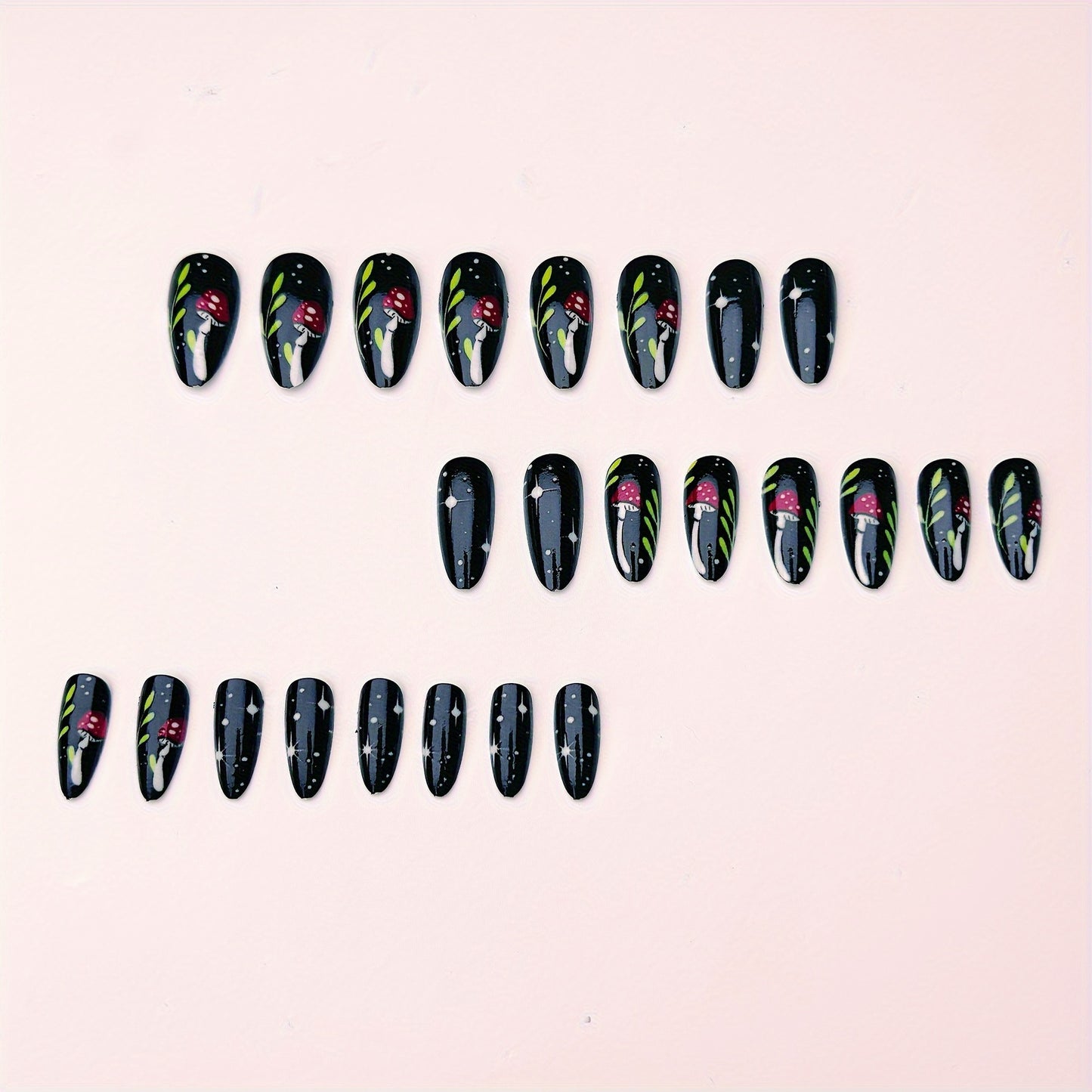 Artistic Mushroom Design Nail Art Acalora