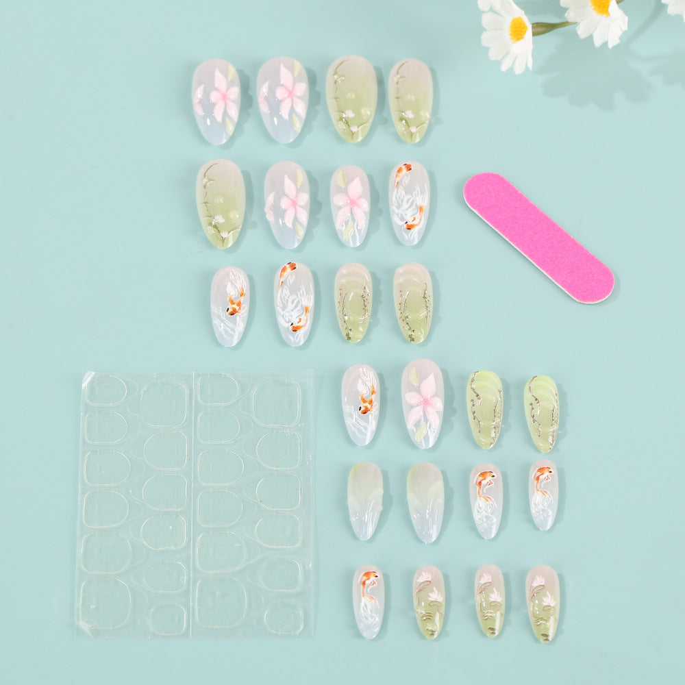 Artificial nails with floral designs Acalora