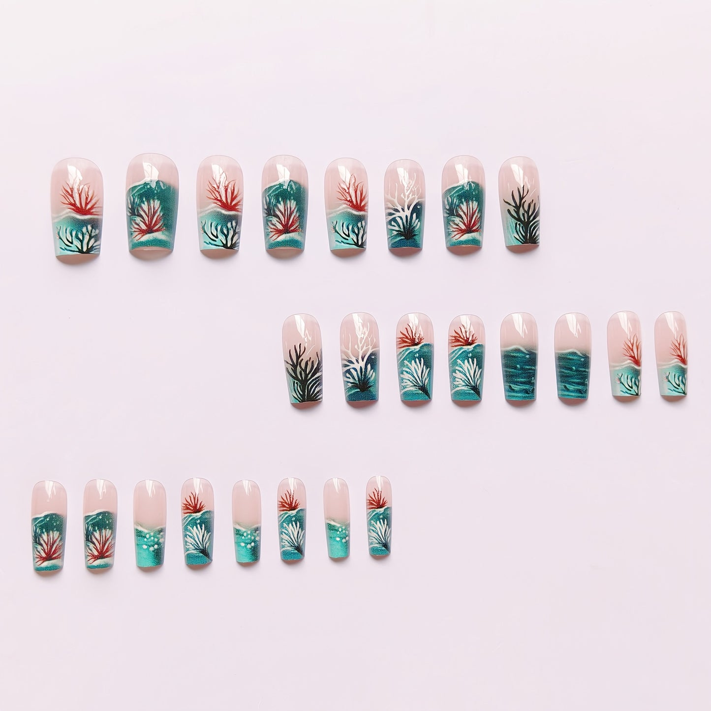 Ocean-Inspired Artistic Nail Art Acalora