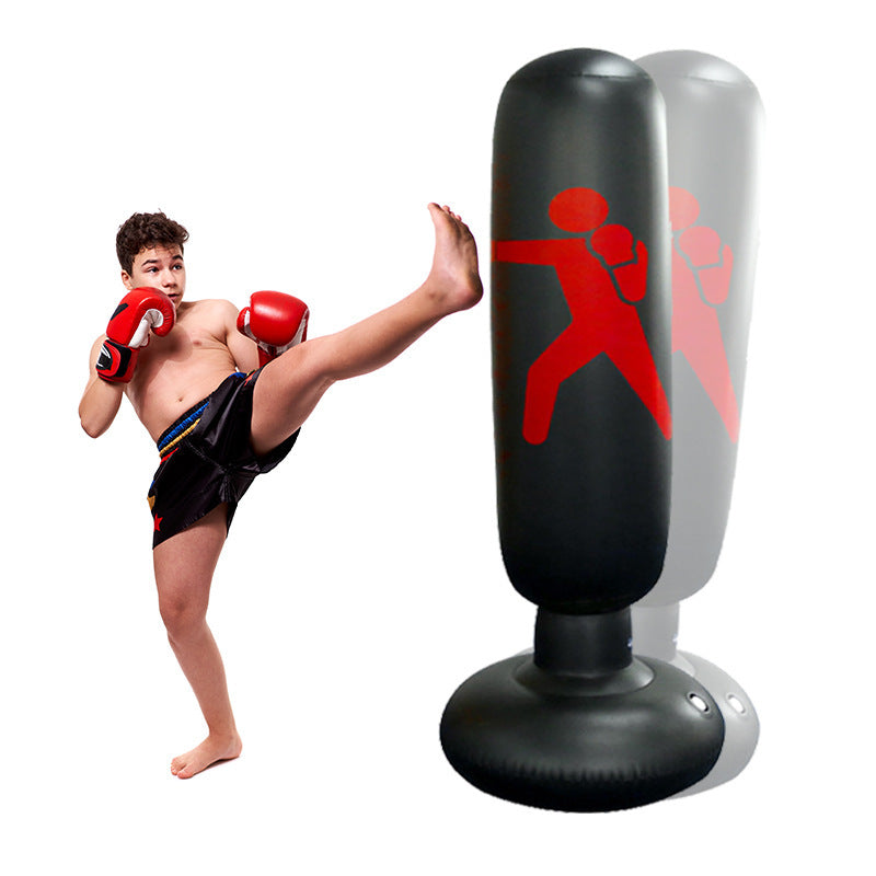 Unisex Inflatable Punching Bag with Stable Stand Base Bowlift