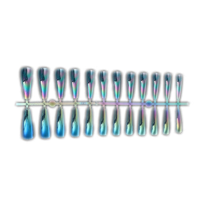 Artifical nails in modern holographic design Acalora