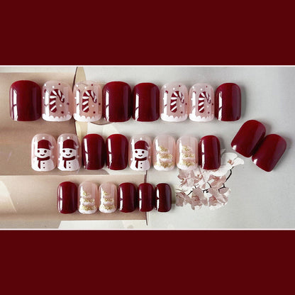 Festive-Themed Press-On Nail Art Set Acalora