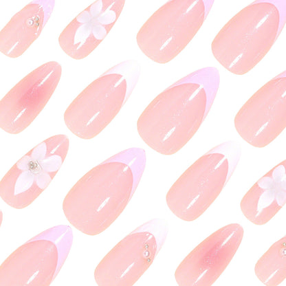 Decorative Floral Acrylic Nail Tips Acalora