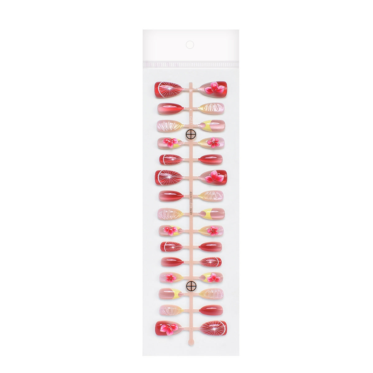 Artistic Floral Design Press-On Nail Set Acalora