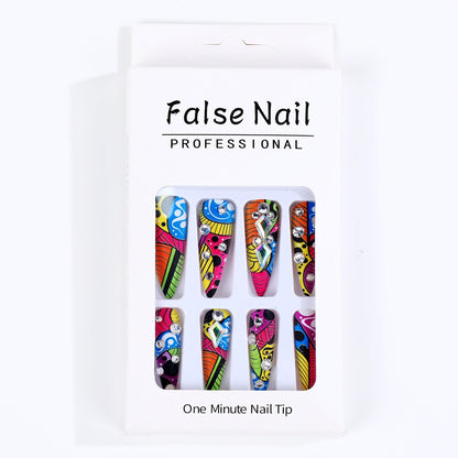 Creative Nail Art with Colorful Design Acalora