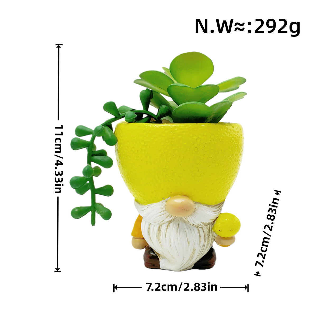 Original flower pot figure with gnome motif Acalora