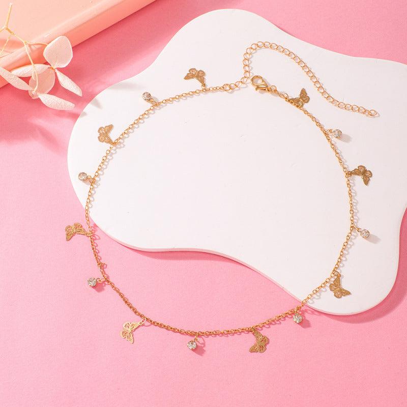 Butterfly Charm Anklet Acalora