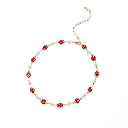 Strawberry Charm Necklace Acalora