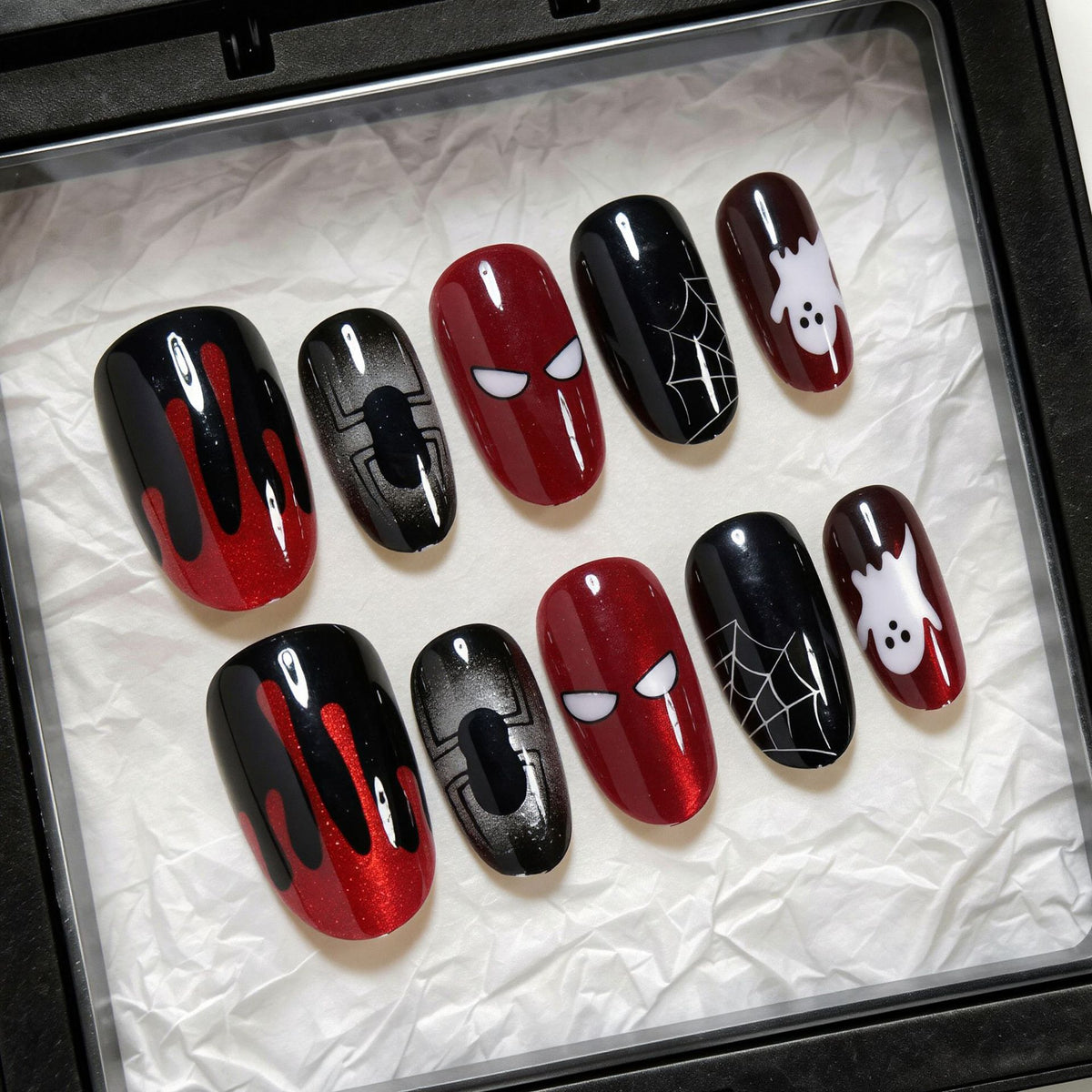 Halloween Themed Press-On Nail Art Set Acalora