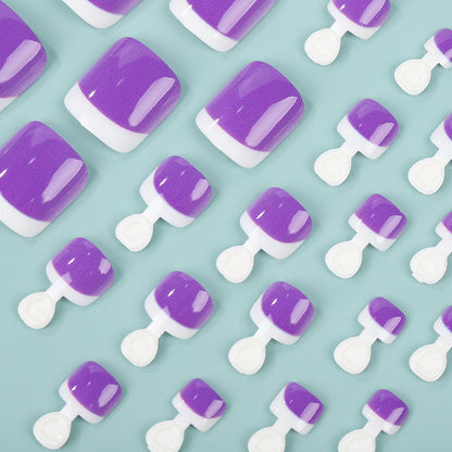 Artificial nail set with modern gradient and French tip Acalora
