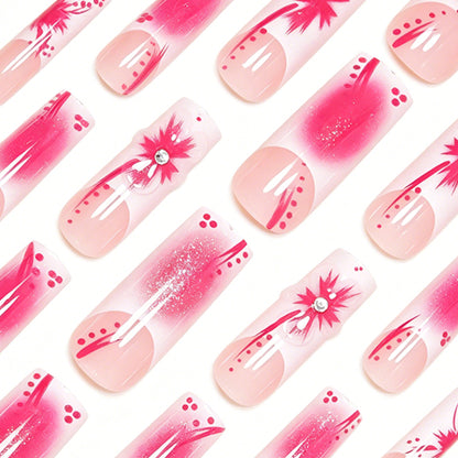 Artistic Floral Stiletto Nail Art Set Acalora