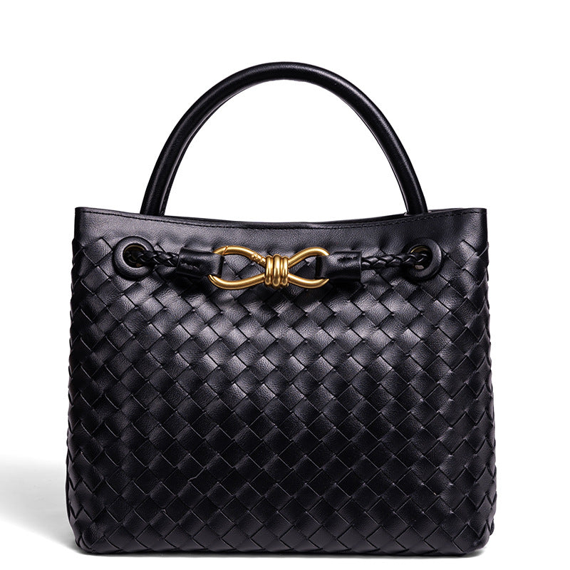 Woven Leather Tote Bag Acalora