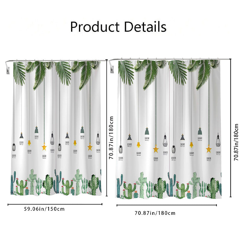 Tropical Garden Themed Shower Curtain