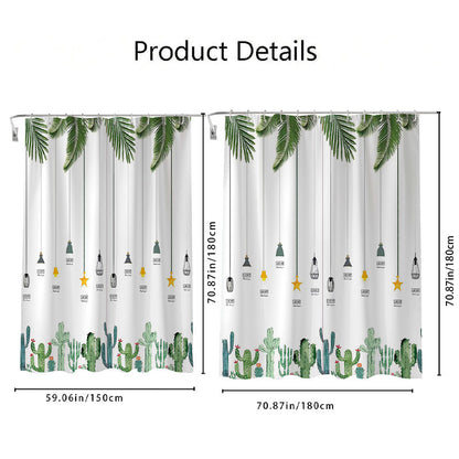 Tropical Garden Themed Shower Curtain