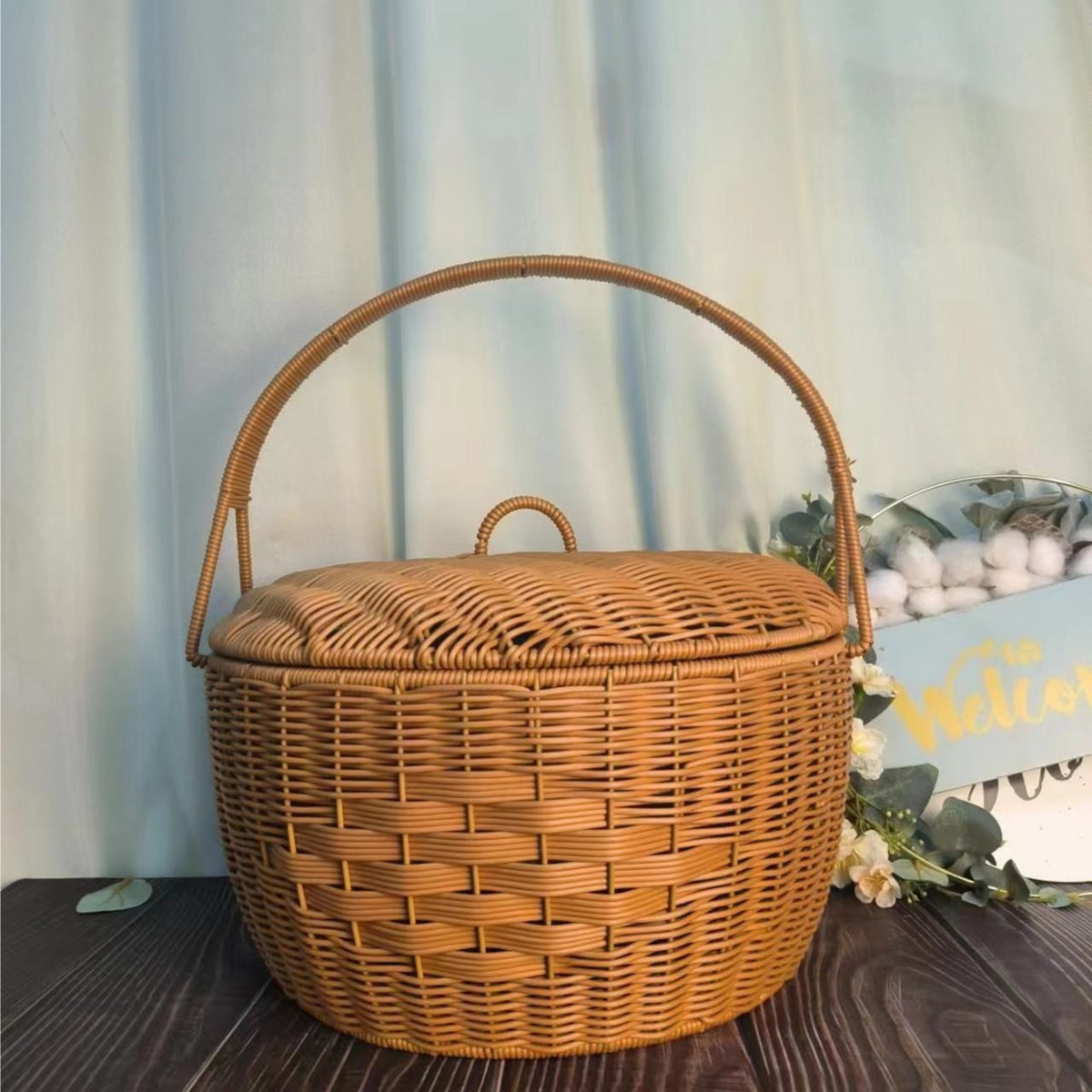 Handcrafted Woven Picnic Basket Acalora