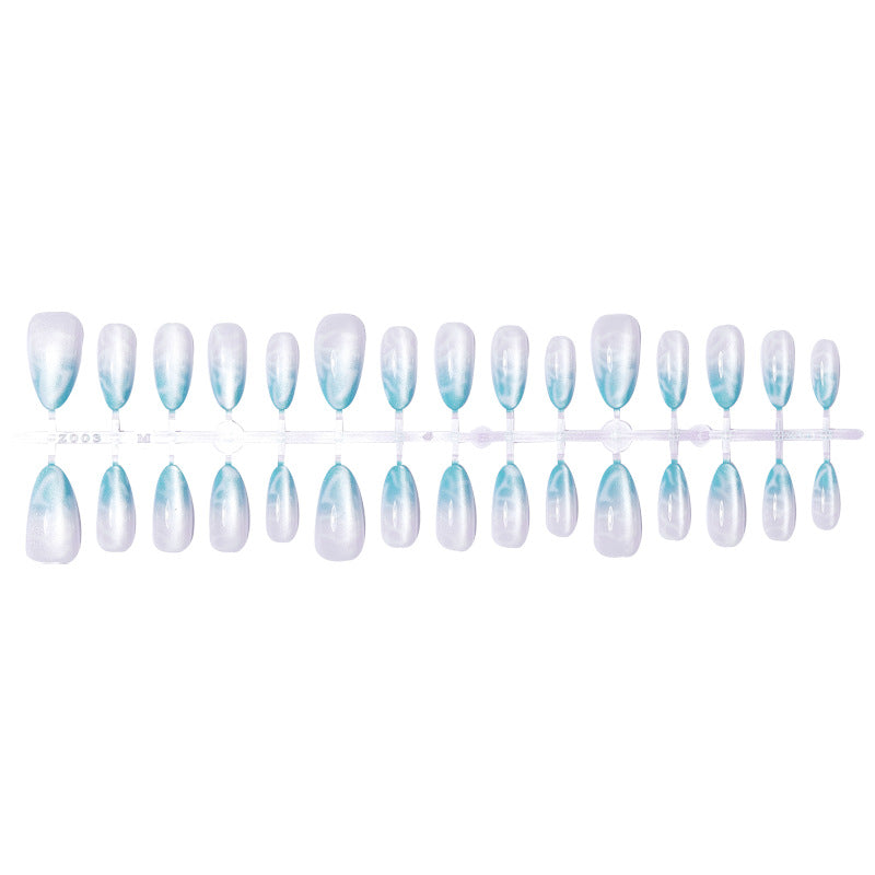 Premium Gel Press-On Nail Set with Ocean-Inspired Design Acalora