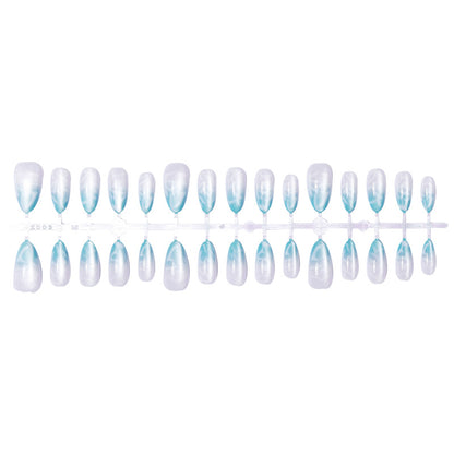 Premium Gel Press-On Nail Set with Ocean-Inspired Design Acalora