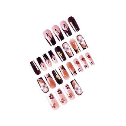 Artistic Long Press-On Nail Art Acalora