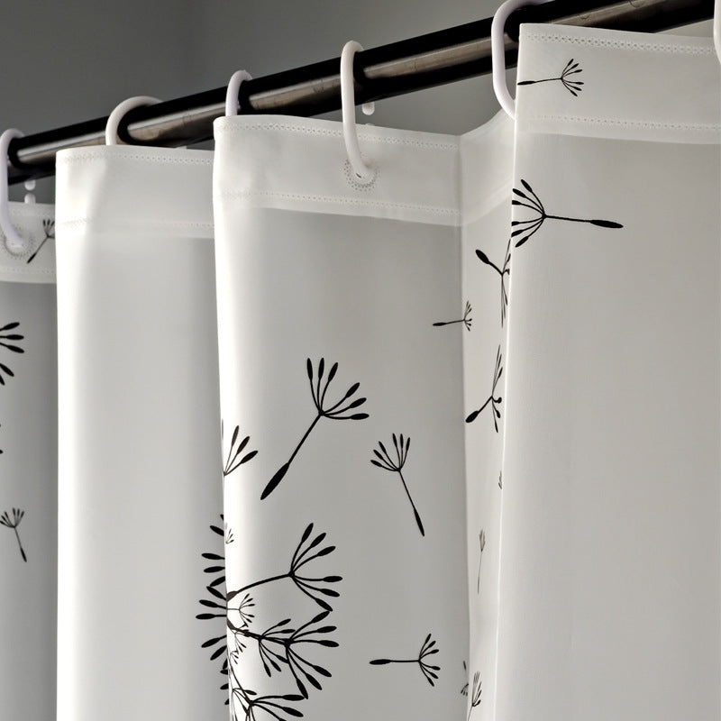 Dandelion Print Shower Curtain