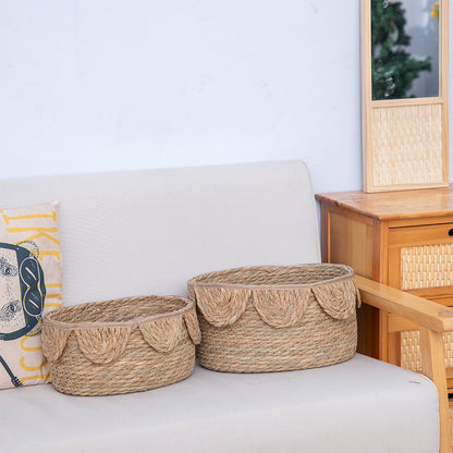 Stylish storage basket with wave rim Acalora