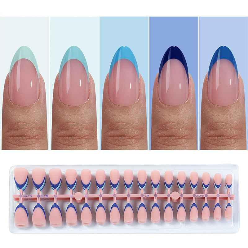 Artistic Ombre French Tip Press-On Nails Acalora