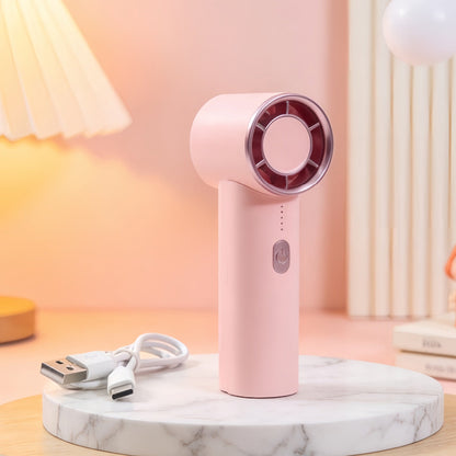 Women's Portable Handheld Fan with USB-C Charging Function and Powerful Airflow Brehn