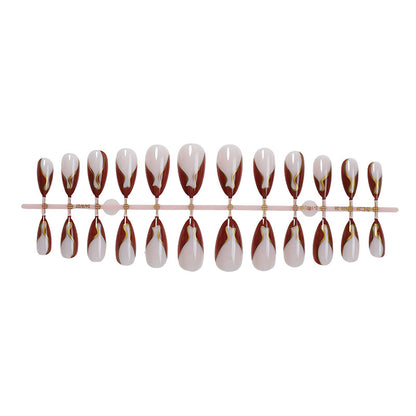 Artistic Nail Art Set with Elegant Swirl Design Acalora