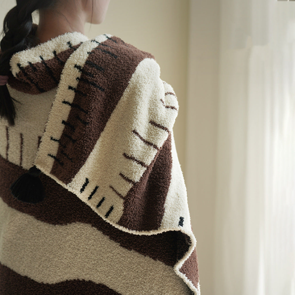 Plush Fabric Decorative Throw Blanket