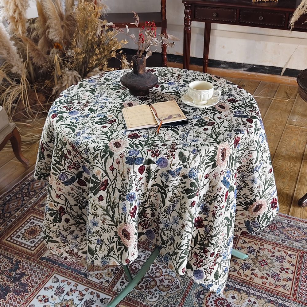 Elegant Floral Table Cover