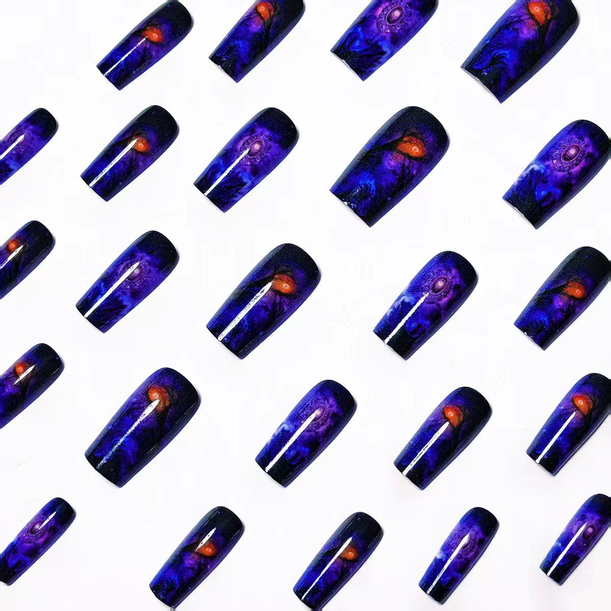 Cosmic-Inspired Nail Art Acalora