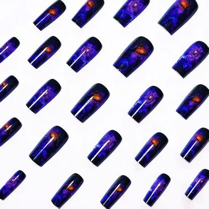 Cosmic-Inspired Nail Art Acalora