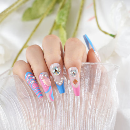 Glamorous Designer Press-On Nail Art Set Acalora