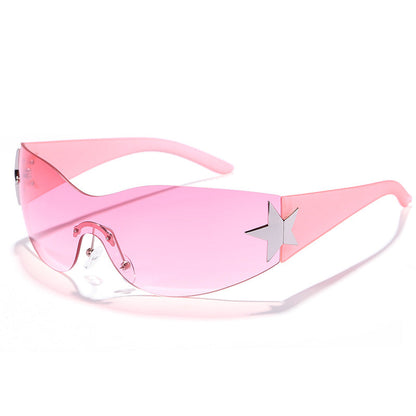 Women's futuristic design sunglasses with unique accents Karnz