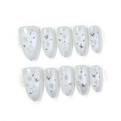 Starry Themed Press-On Nail Art Acalora