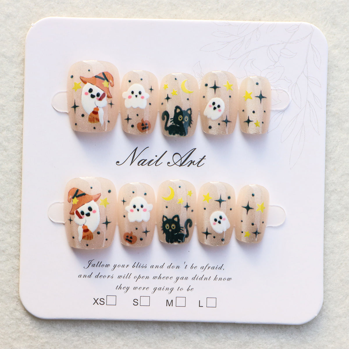 Halloween-Themed Press-On Nail Art Set Acalora