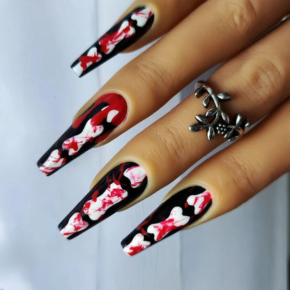 Creative art nails with exciting splatter pattern Acalora